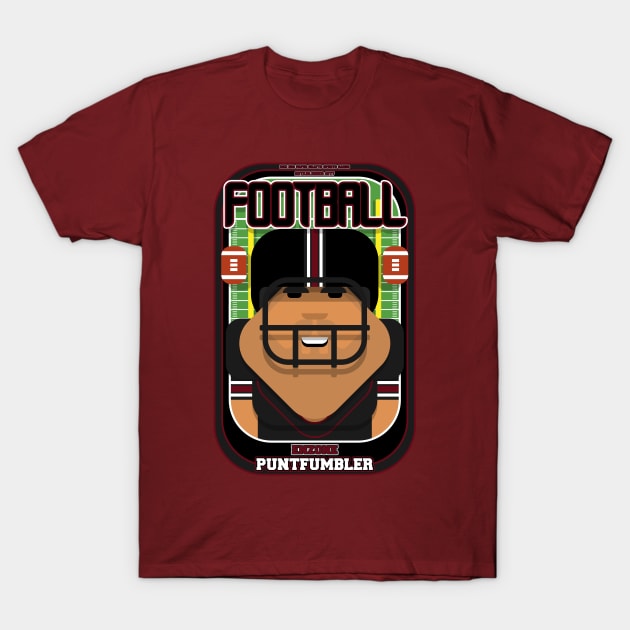 American Football Black and Maroon - Enzone Puntfumbler - Seba version T-Shirt by Boxedspapercrafts